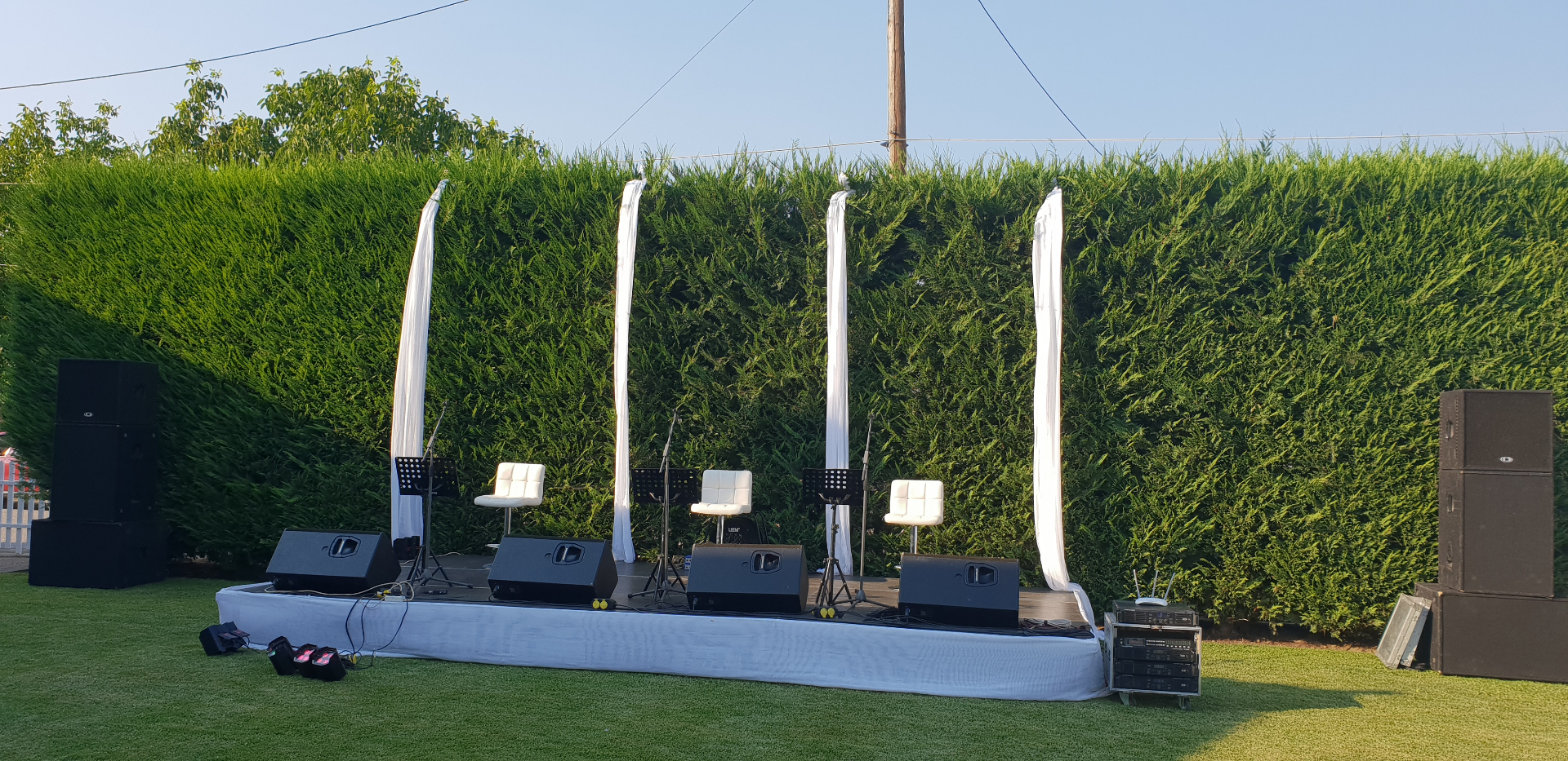 Outdoor stage setup